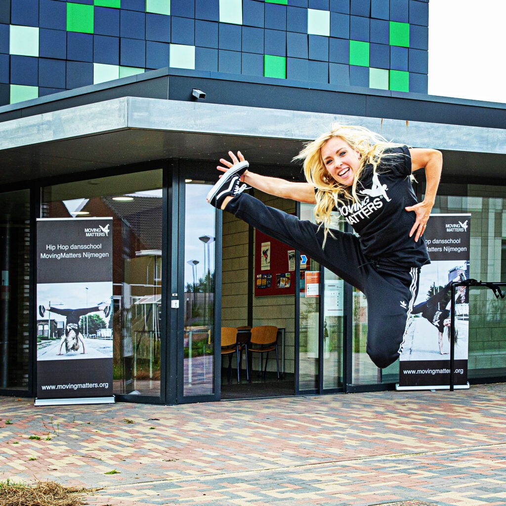 Nijmegen Lent dansschool movingmatters hip hop marthe weijers sprong